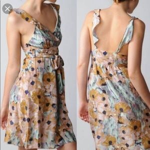Watercolor silk dress